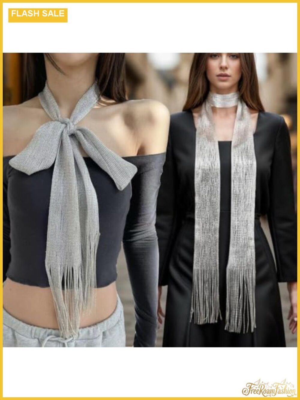 Glitter Sequin Tie Scarf Long Thin Skinny Sparkling Metallic Shawl Evening Party